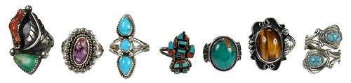 SEVEN SOUTHWESTERN SILVER