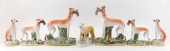 SEVEN STAFFORDSHIRE ANIMAL FIG