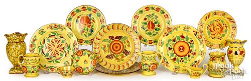 SEVEN STAFFORDSHIRE CANARY