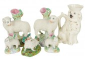 SEVEN STAFFORDSHIRE PORCELAIN
