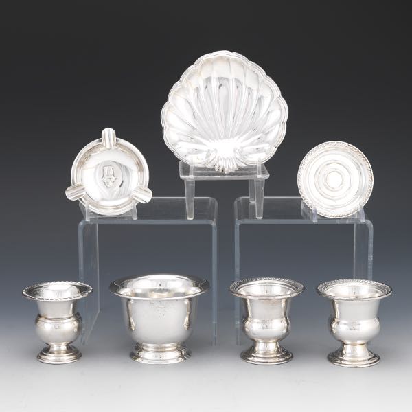 SEVEN STERLING SILVER TABLE