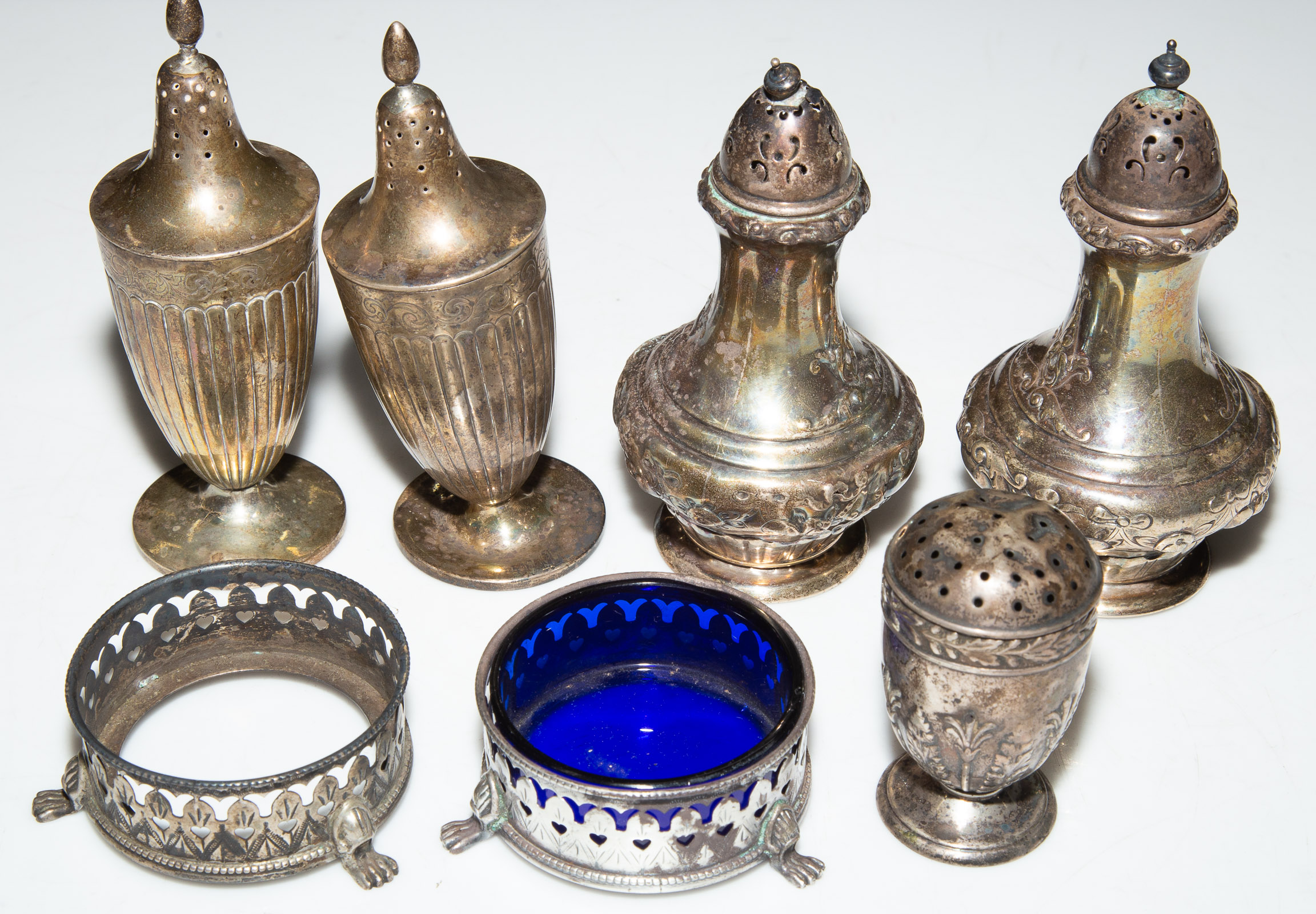 SEVEN STERLING TABLE ARTICLES