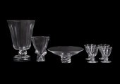 SEVEN STEUBEN CLEAR CRYSTAL TA