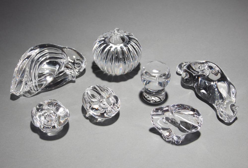 SEVEN STEUBEN GLASS FIGURESSeven