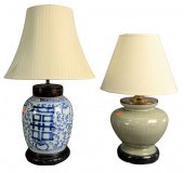 SEVEN TABLE LAMPS, TO INCLUDE