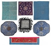 SEVEN TEXTILES, PROBABLY CHINE