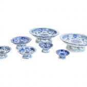 Seven Thai Blue and White Porc