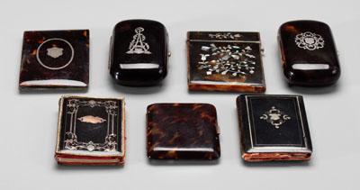 Seven tortoise boxes: two cheroot
