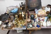 SEVEN TRAY LOTS OF METALS AND
