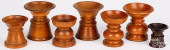 SEVEN TREENWARE SANDERS, 19TH