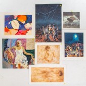 SEVEN UNFRAMED CONTEMPORARY LI