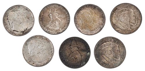 SEVEN U.S. COMMEMORATIVE HALF