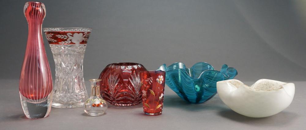 SEVEN VARIED COLOR AND ENAMELED