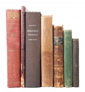 Seven various books, including