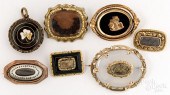 SEVEN VICTORIAN BROOCHESSeven