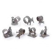 SEVEN VICTORIAN SILVER PLATE F