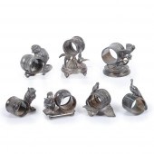 SEVEN VICTORIAN SILVER PLATED
