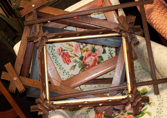 Seven Victorian wood frames