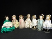Seven vintage Madame Alexander