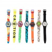 SEVEN VINTAGE SWATCH WATCHES S