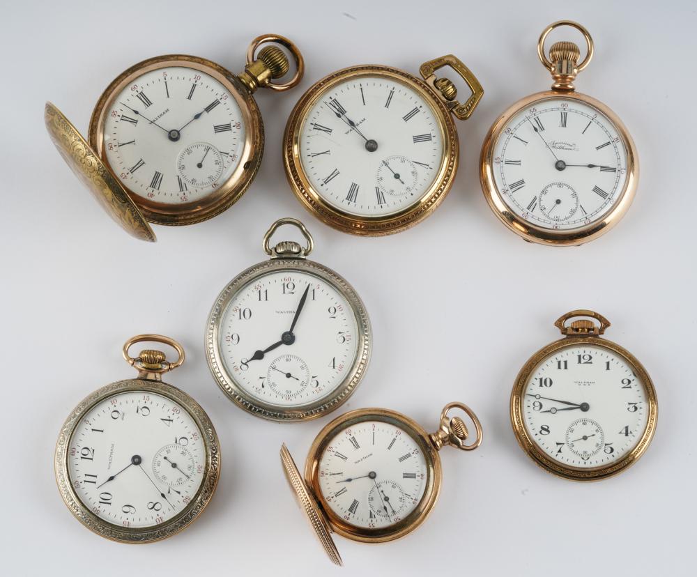 SEVEN WALTHAM WATCH CO. POCKET
