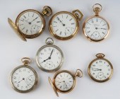 SEVEN WALTHAM WATCH CO. POCKET