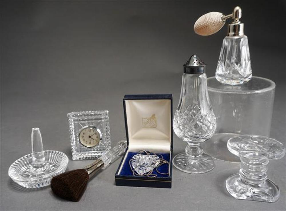 SEVEN WATERFORD CRYSTAL TABLE AND