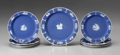 Seven Wedgwood plates: all with