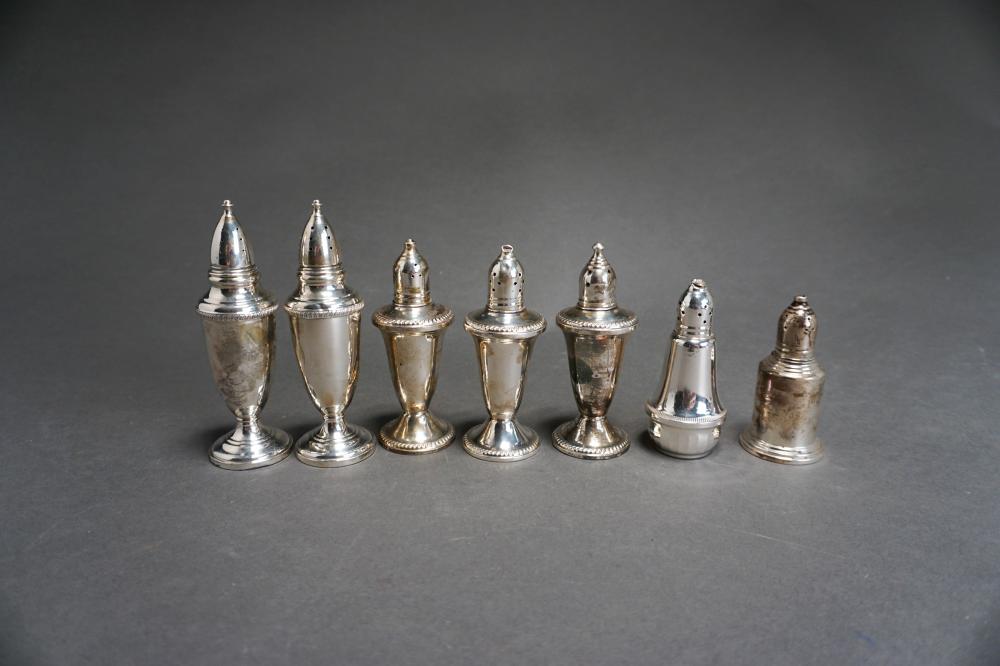 SEVEN WEIGHTED STERLING SILVER SALT