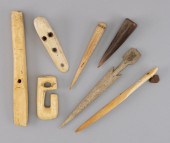 SEVEN WHALEBONE AND HORN IMPLE
