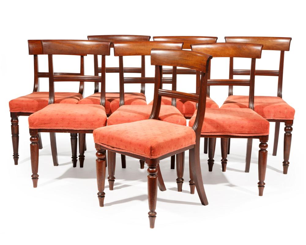 SEVEN WILLIAM IV MAHOGANY SIDE