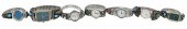 SEVEN WRISTWATCHES, SET WITH T