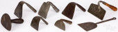 SEVEN WROUGHT IRON DOUGH SCRAP