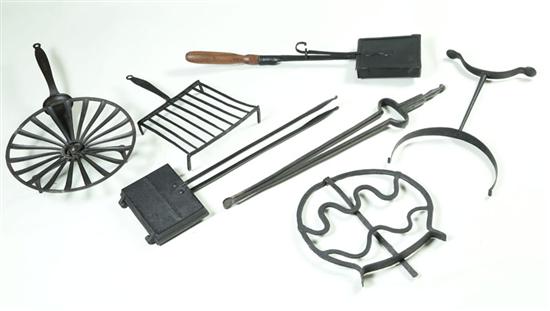 SEVEN WROUGHT IRON IMPLEMENTS. 