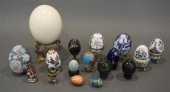 SEVENTEEN OSTRICH, HARDSTONE,