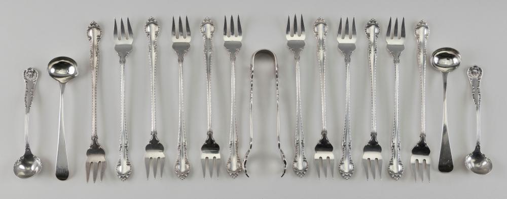 SEVENTEEN PIECES OF STERLING SILVER