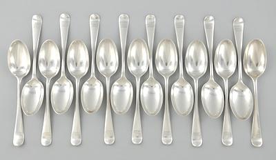 Seventeen Sterling Silver Teaspoons