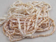 Seventeen strings of pink and white