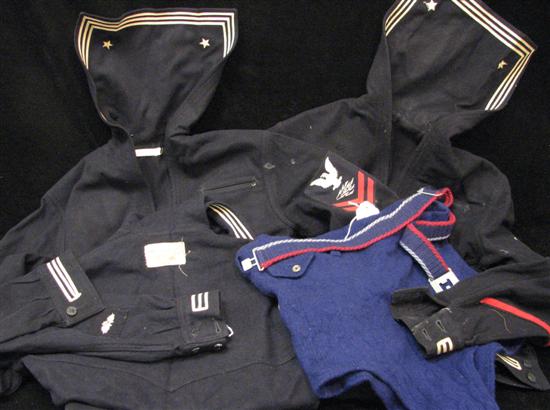 Several sailor suits along with a