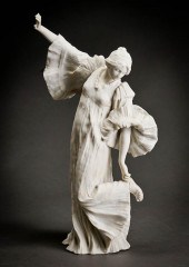 SèVRES BISQUE 'DANSEUSE AU COT