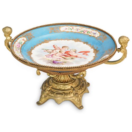SEVRES BRONZE MOUNTED PEDESTAL