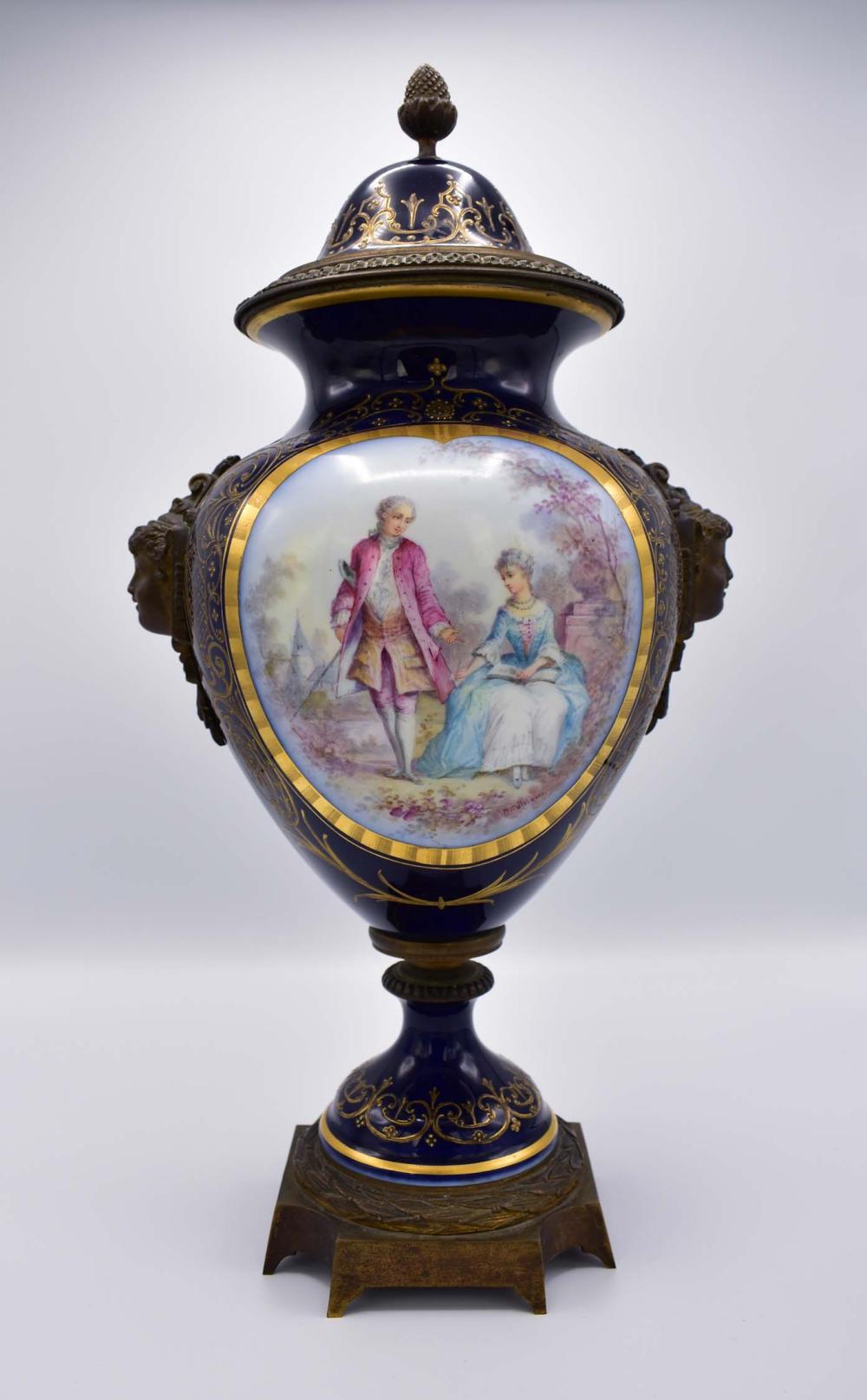 SEVRES BRONZE MOUNTEDD COBALT