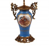 SEVRES BRONZE MTD PORCELAIN VA