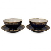 SEVRES COBALT BLUE PORCELAIN B