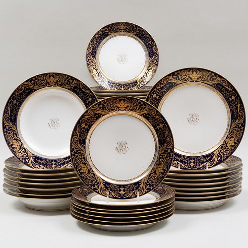 SEVRES COBALT GROUND PORCELAIN