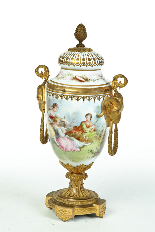 SEVRES COVERED URN.  France  19th