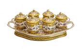 SEVRES CUSTARD POT SET WITH ST