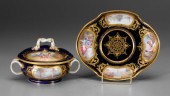 Sevres ecuelle with lid and st