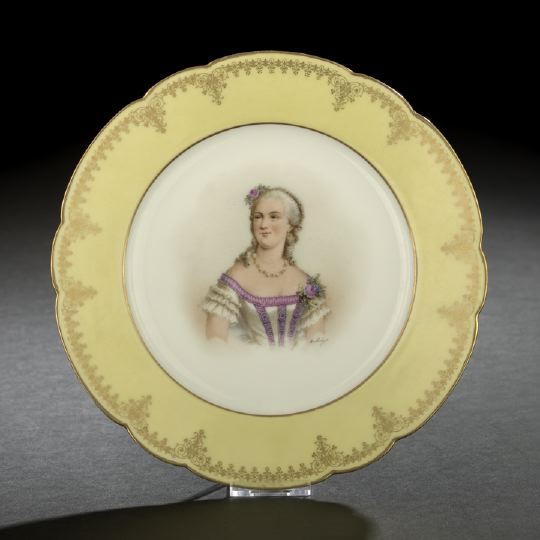 Sevres Fond Jaune Porcelain Dessert