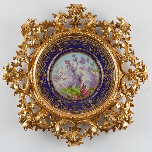 SEVRES FRAMED CABINET PLATE -